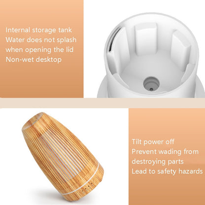 STB-103 Atmosphere Colorful Light Humidifier Aroma Diffuser(Deep Wooden Grain) - Air Purifiers & Accessories by buy2fix | Online Shopping UK | buy2fix