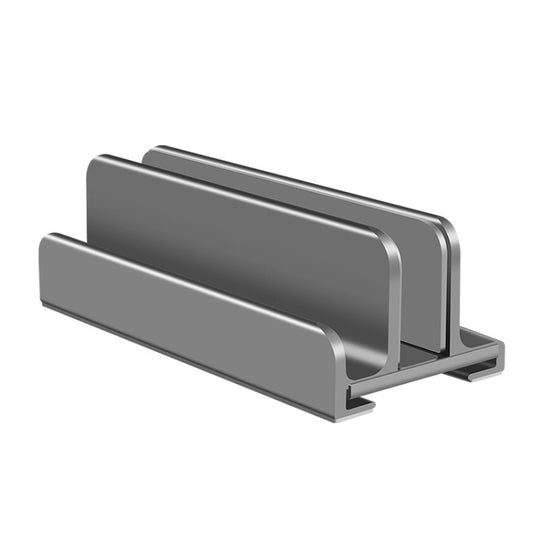 Aluminum Alloy Laptop Tablet Phone Storage Stand, Color: L401 Double Slot (Gray) - Laptop Stand by buy2fix | Online Shopping UK | buy2fix