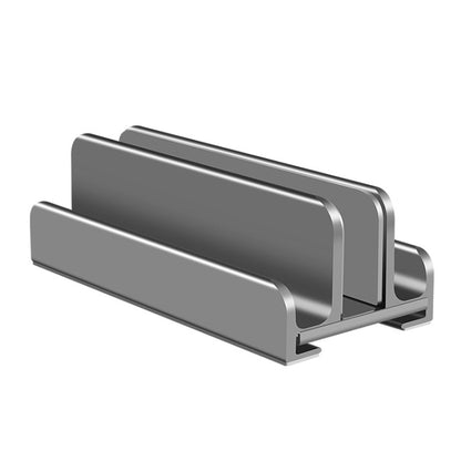 Aluminum Alloy Laptop Tablet Phone Storage Stand, Color: L402 Three Slots (Gray) - Laptop Stand by buy2fix | Online Shopping UK | buy2fix