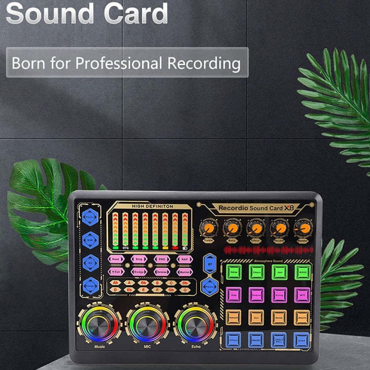 GAX-X8 Live Microphone Equipment Sound Card - USB Sound by buy2fix | Online Shopping UK | buy2fix