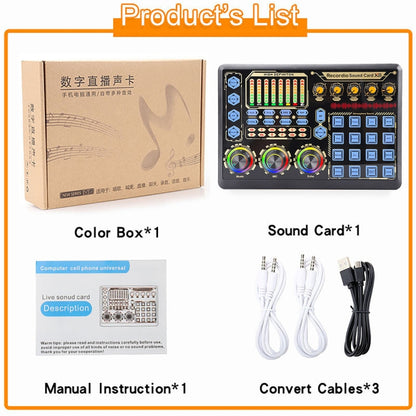 GAX-X8 Live Microphone Equipment Sound Card - USB Sound by buy2fix | Online Shopping UK | buy2fix