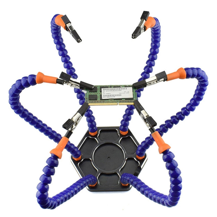 Six-Claw Alligator Clip Fixing Welding Station(HANTAI6 Blue) by buy2fix