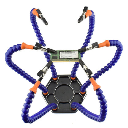 Six-Claw Alligator Clip Fixing Welding Station(HANTAI6 Blue) by buy2fix