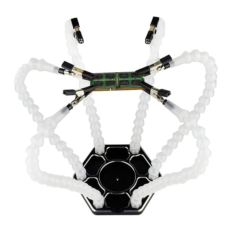 Six-Claw Alligator Clip Fixing Welding Station(HANTAI6 White) by buy2fix