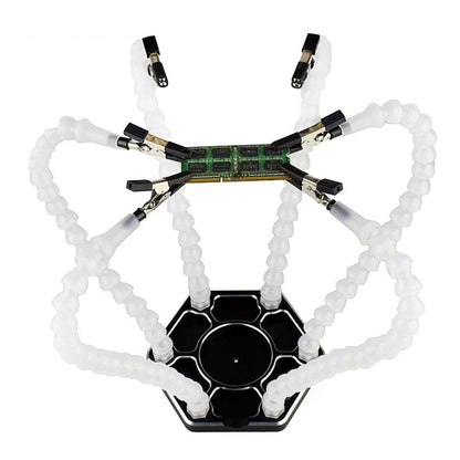 Six-Claw Alligator Clip Fixing Welding Station(HANTAI6 White) by buy2fix