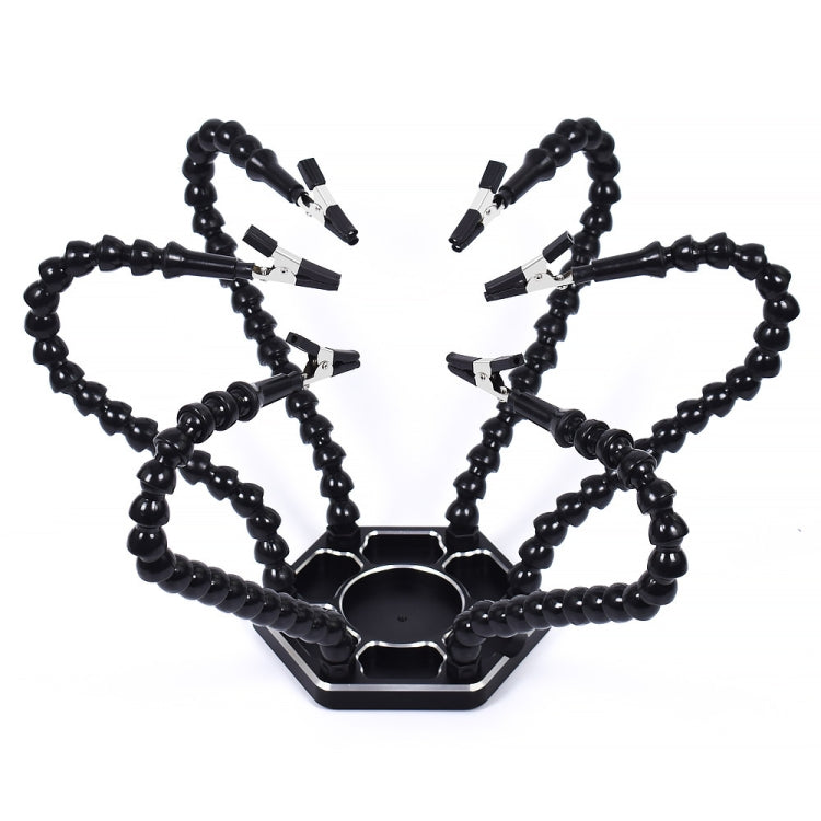 Six-Claw Alligator Clip Fixing Welding Station(N-SS6-BK9 Black) by buy2fix