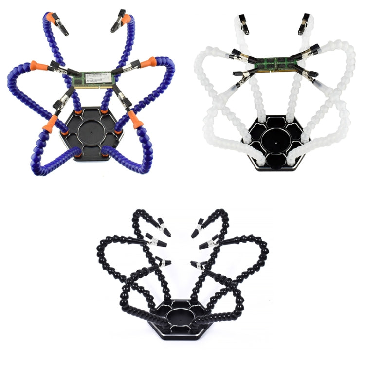 Six-Claw Alligator Clip Fixing Welding Station(HANTAI6 Blue) by buy2fix