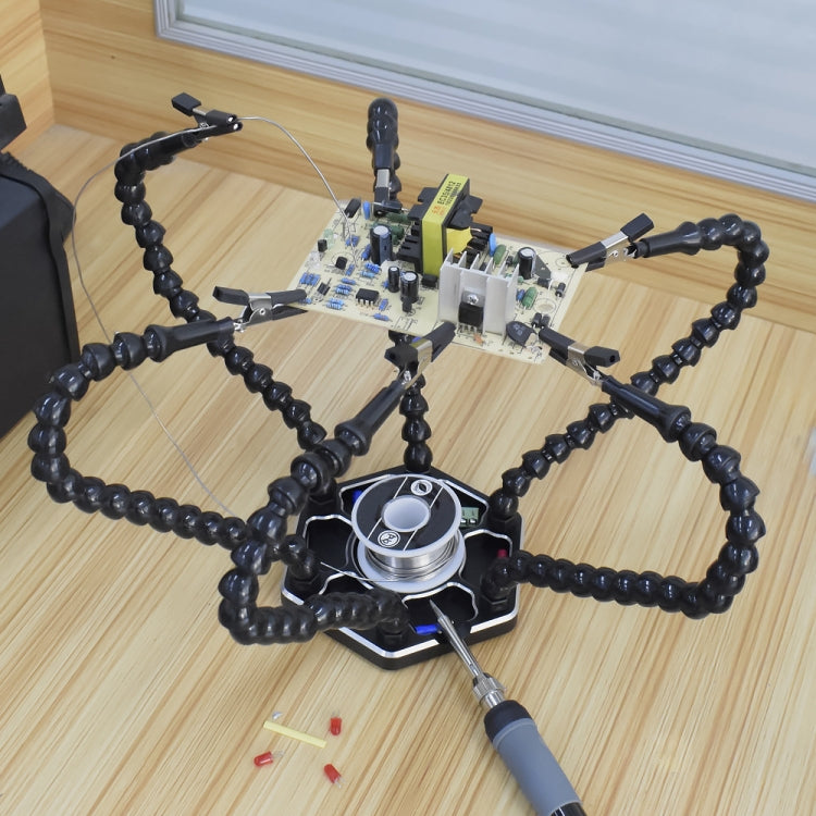 Six-Claw Alligator Clip Fixing Welding Station(N-SS6-BK9 Black) by buy2fix