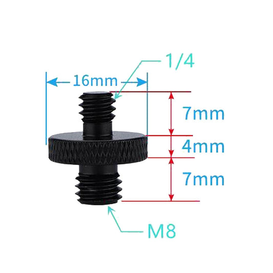 4 PCS Screw Adapter A27 1/4 Male to M8 Male Screw -  by buy2fix | Online Shopping UK | buy2fix