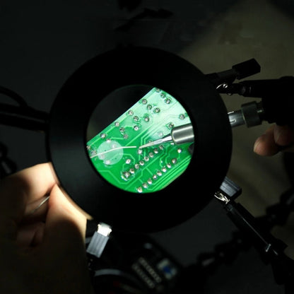 Six-Jaw LED Lamp Magnifying Glass Soldering Station with Fan(N-SS6LMF-BK9) by buy2fix