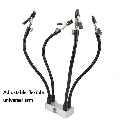 LED Lamp Magnifying Glass 360-Degree Adjustable Welding Table(T-SS5L-BK9) by buy2fix