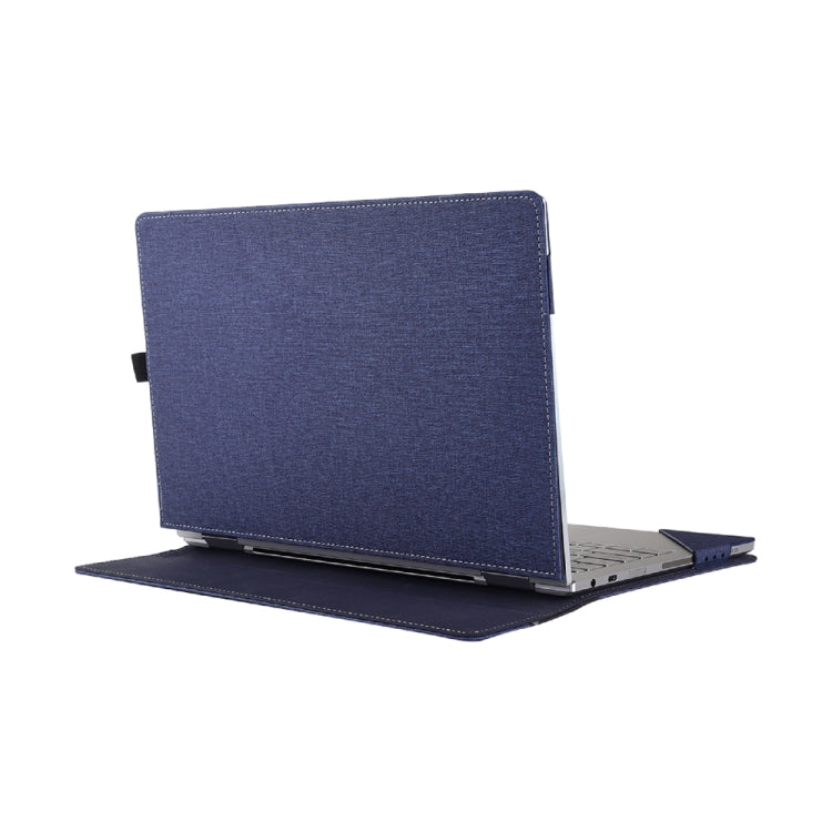 Multifunctional PU Leather Laptop Case With Stand Function, Color: 15.6 inch Blue by buy2fix