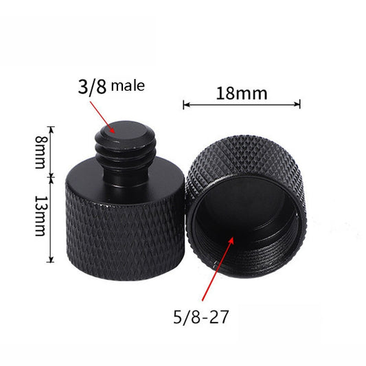4 PCS 5/8 Female to 3/8 Male Adapter Screw(Black) -  by buy2fix | Online Shopping UK | buy2fix