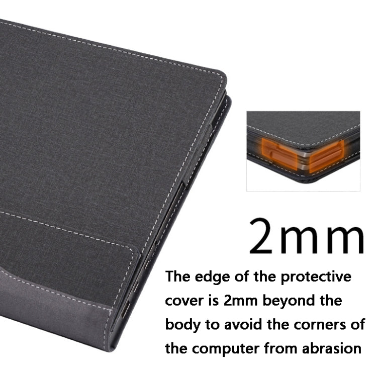 PU Leather Laptop Protection Sleeve For HP Spectre X360 15-EB(Wine Red) by buy2fix