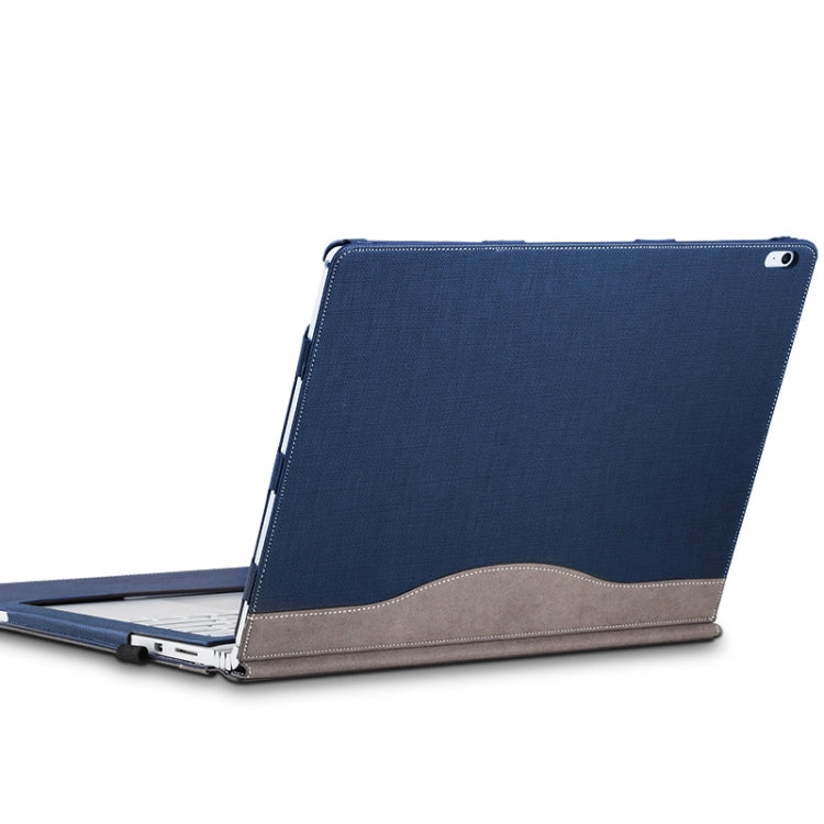 PU Leather Laptop Protective Sleeve For Microsoft Surface Book 1 13.5 inches(Deep Blue) by buy2fix