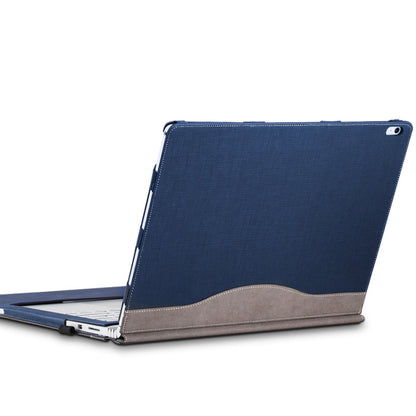 PU Leather Laptop Protective Sleeve For Microsoft Surface Book 1 13.5 inches(Deep Blue) by buy2fix