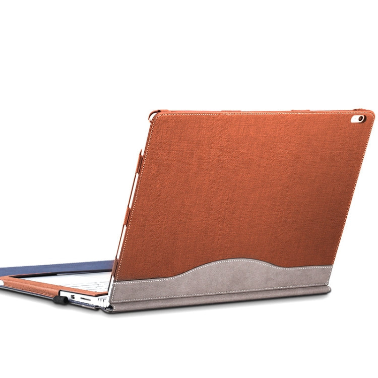 PU Leather Laptop Protective Sleeve For Microsoft Surface Book 2 15 inches(Business Brown) by buy2fix
