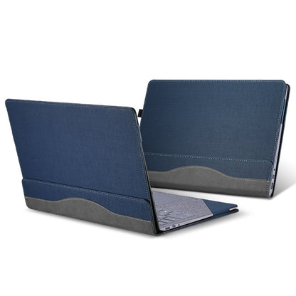 13.5 Inch Multifunctional PU Leather Laptop Sleeve For Microsoft Surface Laptop 1/2/3/4(Blue) by buy2fix