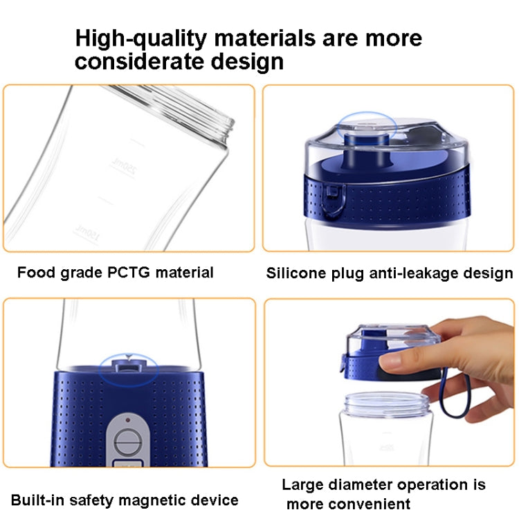 6-Blade Electric Fruit Juicer Juice Cup(Deep Blue) - Electric juicers by buy2fix | Online Shopping UK | buy2fix