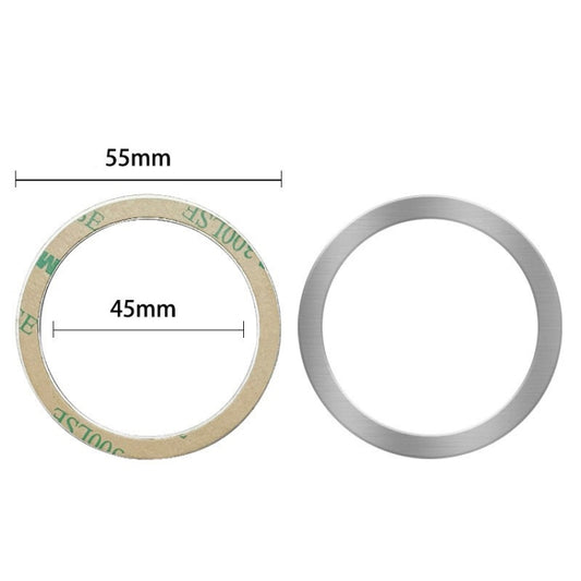 Ring Car Magnetic Suction Wireless Charger Lead Magnetic Ring Back Sticker, Color: Silver - Hand-Sticking Bracket by buy2fix | Online Shopping UK | buy2fix