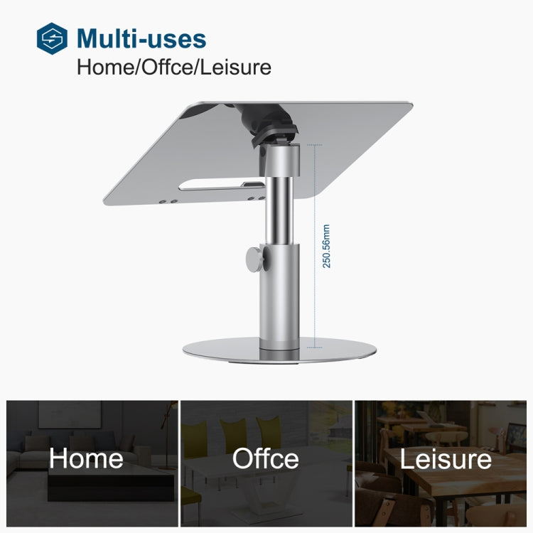 Z30 360 Rotating Lifting Aluminum Alloy Laptop Bracket(Silver) - Laptop Stand by buy2fix | Online Shopping UK | buy2fix