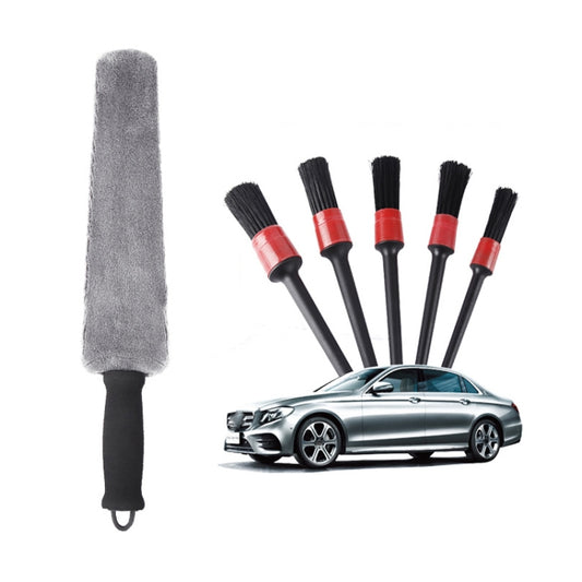 Car Air Outlet Cleaning Brush Interior Cleaning Tool, Style: Ruler Brush+5 PCS Brush - Car washing supplies by buy2fix | Online Shopping UK | buy2fix