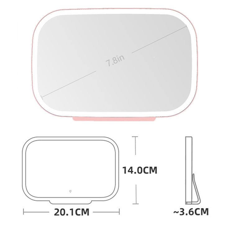 Car Sun Visor Makeup Mirror With LED Light(White) by buy2fix