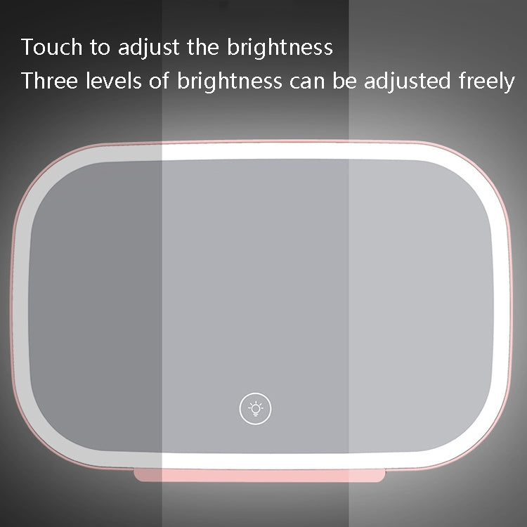 Car Sun Visor Makeup Mirror With LED Light(White) by buy2fix