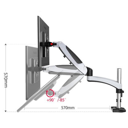 Gibbon Mounts Desktop Lifting Rotating Computer Monitor Stand, Specification Table Clip Black GM112C - Laptop Stand by Gibbon Mounts | Online Shopping UK | buy2fix