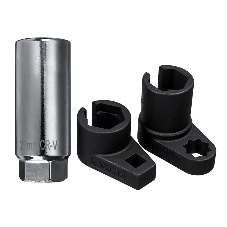 3 In 1 Manganese Steel Chrome-Plated Small Mouth Oxygen-Containing Sensor Disassemble Sleeve - Hand Tool Sets by buy2fix | Online Shopping UK | buy2fix