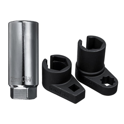3 In 1 Manganese Steel Chrome-Plated Small Mouth Oxygen-Containing Sensor Disassemble Sleeve - Hand Tool Sets by buy2fix | Online Shopping UK | buy2fix