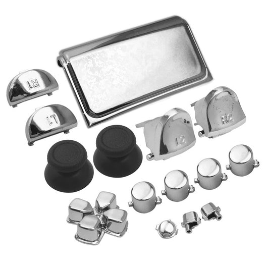 Electroplating Button Set For PS4 Slim(Silver) - PS4 Spare Parts by buy2fix | Online Shopping UK | buy2fix