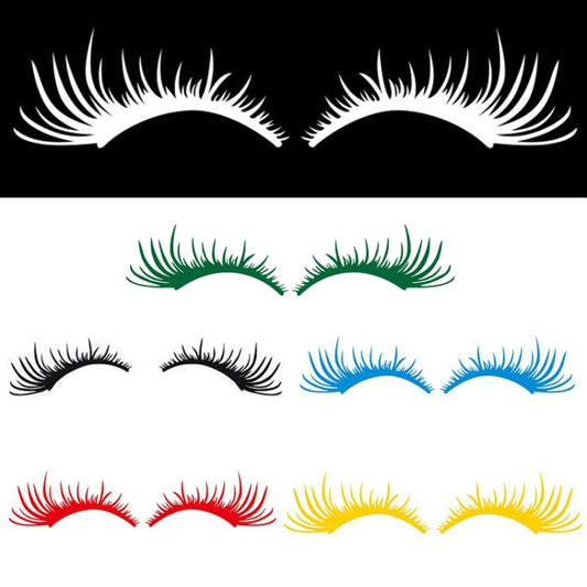 1pair Car Big Lamp Eyebrow Sticker Sexy Eye Eyelash Car Sticker(Black) - Decorative Sticker by buy2fix | Online Shopping UK | buy2fix