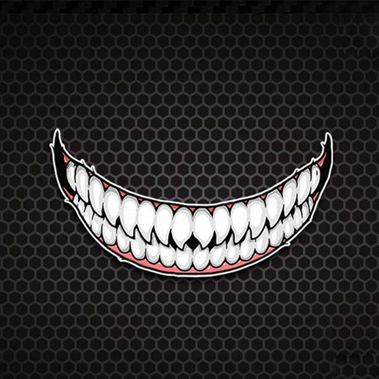 J06 Motorcycle Helmet Sticker Small Teeth by buy2fix