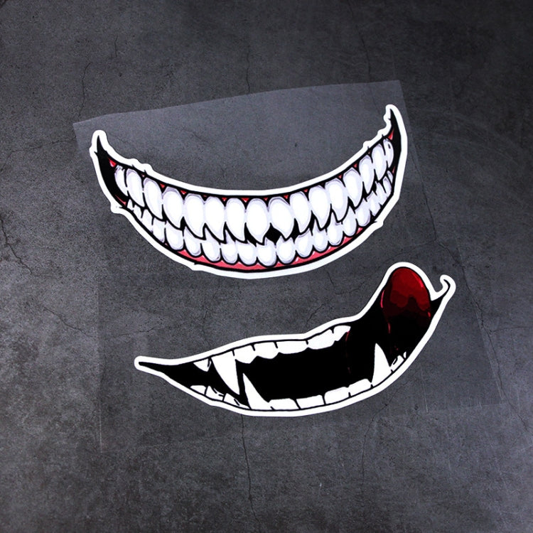 J06 Motorcycle Helmet Sticker Small Teeth by buy2fix