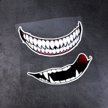 J06 Motorcycle Helmet Sticker Small Teeth by buy2fix