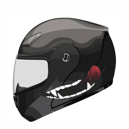 J06 Motorcycle Helmet Sticker Small Teeth by buy2fix