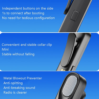 FerTo DX01 Wireless Collar Microphone 2.4G Live Broadcast Equipment, Style: TYPE-C + Charging Bin - Microphone by buy2fix | Online Shopping UK | buy2fix