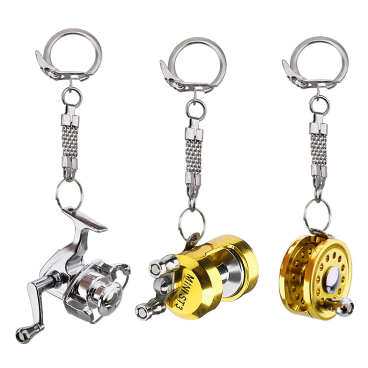 Metal Fishing Wheel Decoration Pendant Mini Wheel Fish Key Chain, Color: A by buy2fix