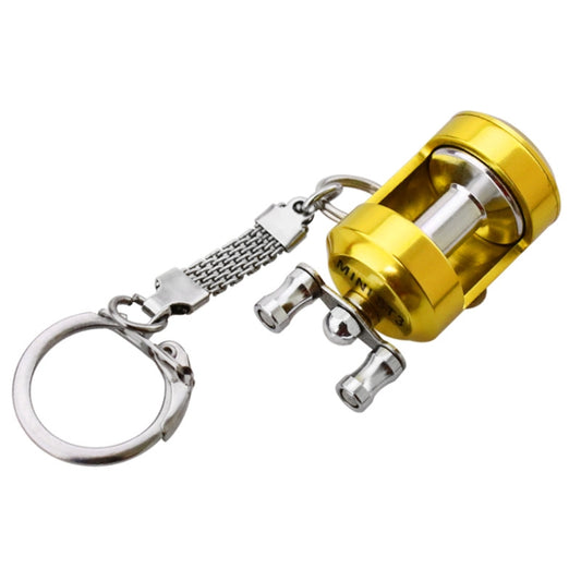 Metal Fishing Wheel Decoration Pendant Mini Wheel Fish Key Chain, Color: B by buy2fix