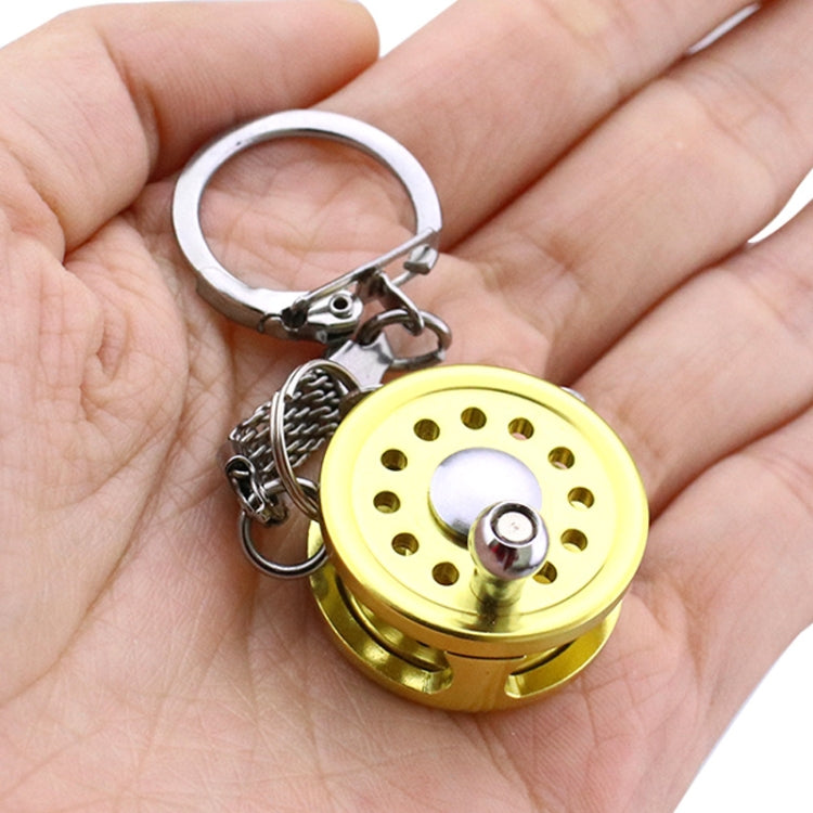 Metal Fishing Wheel Decoration Pendant Mini Wheel Fish Key Chain, Color: B by buy2fix