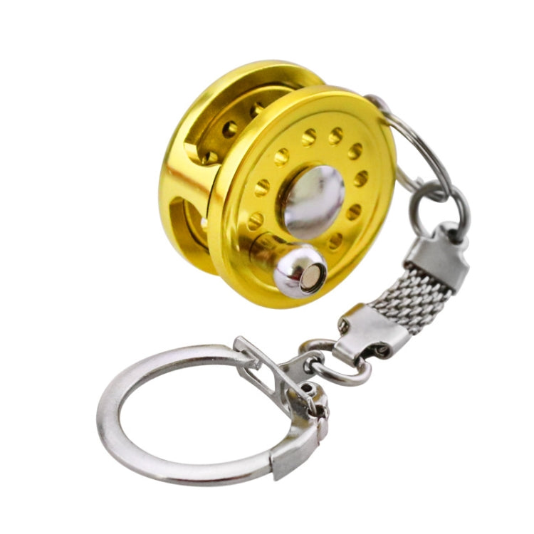 Metal Fishing Wheel Decoration Pendant Mini Wheel Fish Key Chain, Color: C by buy2fix