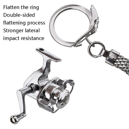 Metal Fishing Wheel Decoration Pendant Mini Wheel Fish Key Chain, Color: C by buy2fix