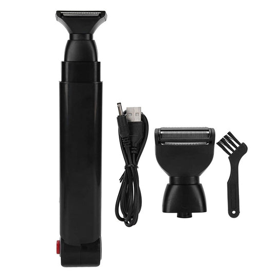 B7 2-in-1 USB Rechargeable Electric Shaver Back Shaver(Black) - Hair Removal by buy2fix | Online Shopping UK | buy2fix