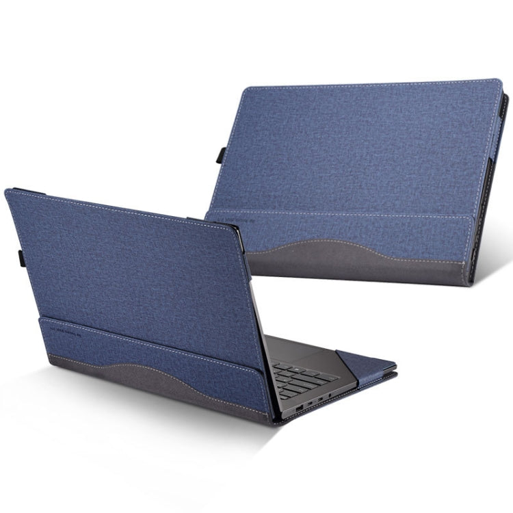 Laptop PU Leather Protective Case For Lenovo Yoga 520-14(Blue) by buy2fix