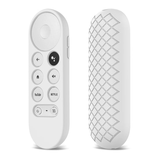 2 PCS Silicone Protective Shell for Google Chromecast 2020 Remote Control(White) - Remote Control Covers by buy2fix | Online Shopping UK | buy2fix