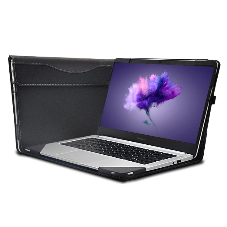 PU Leather Laptop Protective Case For Huawei Honor MagicBook(Dark Gray) by buy2fix