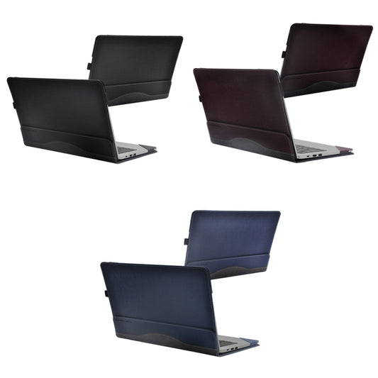 PU Leather Laptop Protective Case For Huawei Honor MagicBook(Dark Blue) by buy2fix