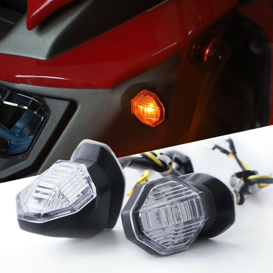 2pcs Motorcycle Steering Lamp Small Shark LED Highlight(MK-100) - Turn Signal by buy2fix | Online Shopping UK | buy2fix