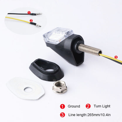 2pcs Motorcycle Steering Lamp Small Shark LED Highlight(MK-100) - Turn Signal by buy2fix | Online Shopping UK | buy2fix